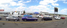 Performance car lined up at Pocono Raceway